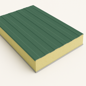 Стеновая сэндвич-панель с минеральной ватой 80 мм RAL 1018 в наличии в Курске